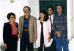Alba Mazzeo Di Sarro con Nino Manfredi, Alba Gonzales, Giorgio Di Genova - Centro Di Sarro, Roma 1988