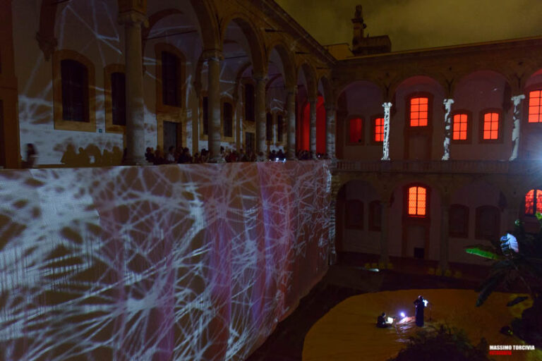 I landscape Albergo delle povere Palermo ph. Massimo Torcivia 2 Paesaggi multimediali al Reale Albergo delle Povere. Notte d’incanto a Palermo con I Landscape: suggestioni teatrali e luminose, valorizzando un bene monumentale