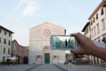 Marcantonio Lunardi, installazione Urbana permanente – Augmented reality, Piazza San Francesco, Lucca - photo Ilaria Sabbatini