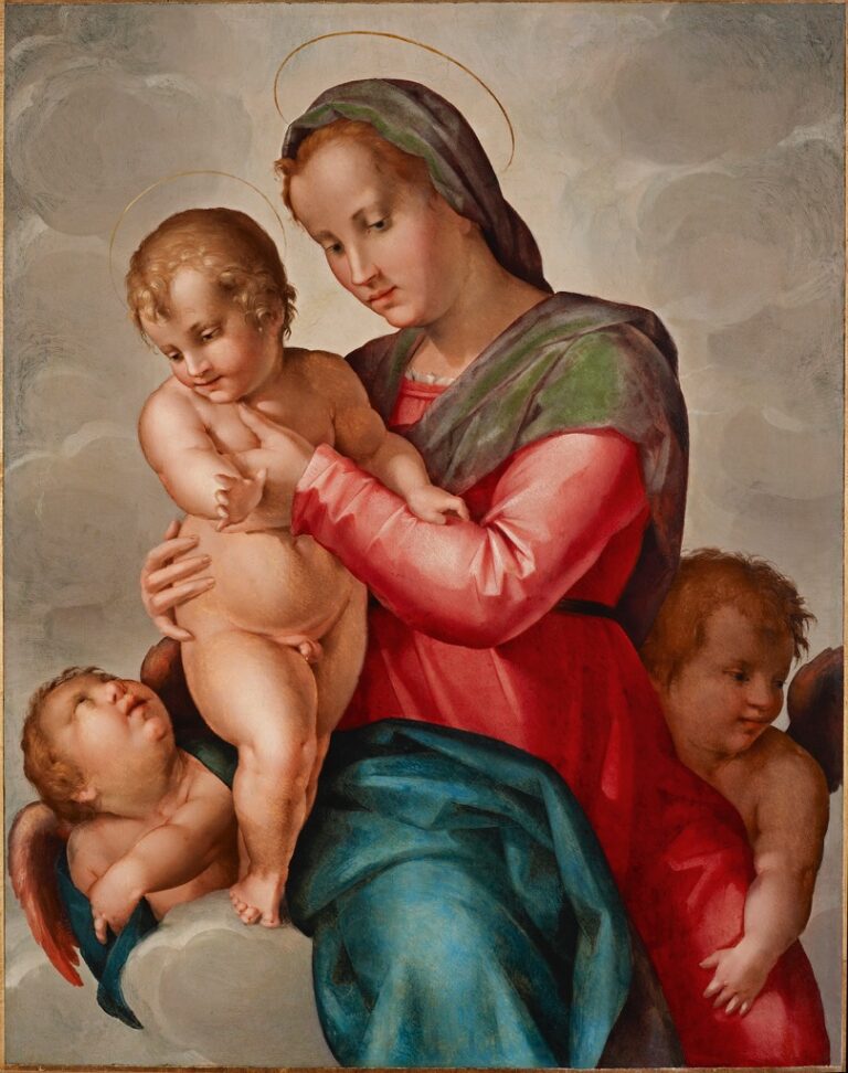 Pier Francesco Di Jacopo Foschi, Madonna col Bambino e due Angeli - Galleria Otto Nauman, New York