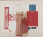 Robert Rauschenberg, Switchboard II, 1974, Rilievo e intaglio su tessuto e collage su lino applicati su tela, 96x113cm