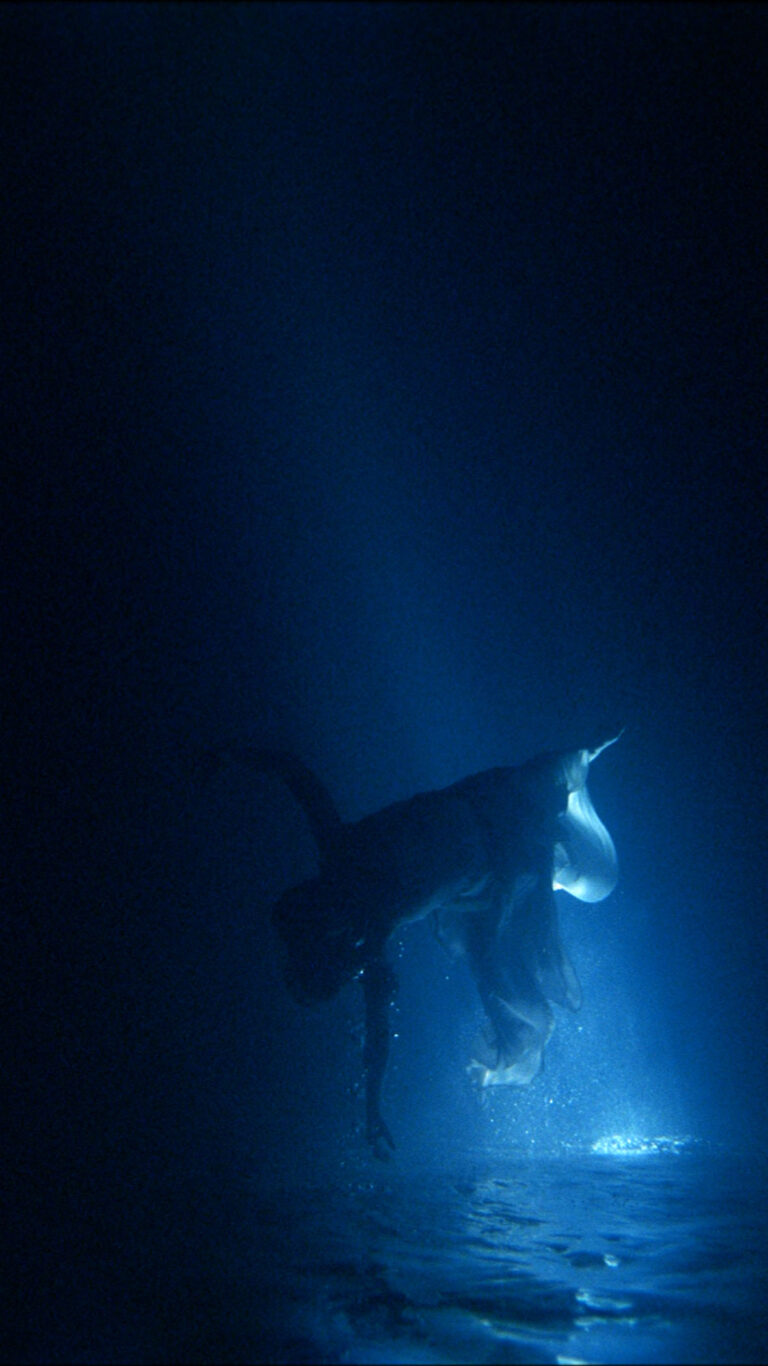 Bill Viola, Isolde’s Ascension (The Shape of Light in Space After Death), 2005 - performer Sarah Steben - Fondazione CRT, Castello di Rivoli-Torino © Kira Perov, Courtesy Bill Viola Studio