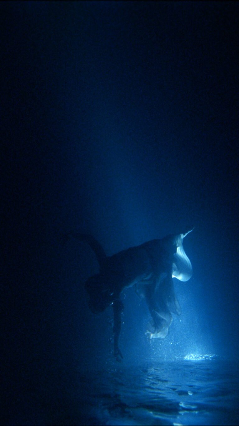 Bill Viola, Isolde’s Ascension (The Shape of Light in Space After Death), 2005 - performer Sarah Steben - Fondazione CRT, Castello di Rivoli-Torino © Kira Perov, Courtesy Bill Viola Studio