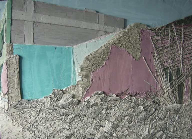Cristiano De Gaetano, Collapse, 2008 - cera-pongo su strati di legno, 100x140x5 cm - courtesy The Flat, Milano