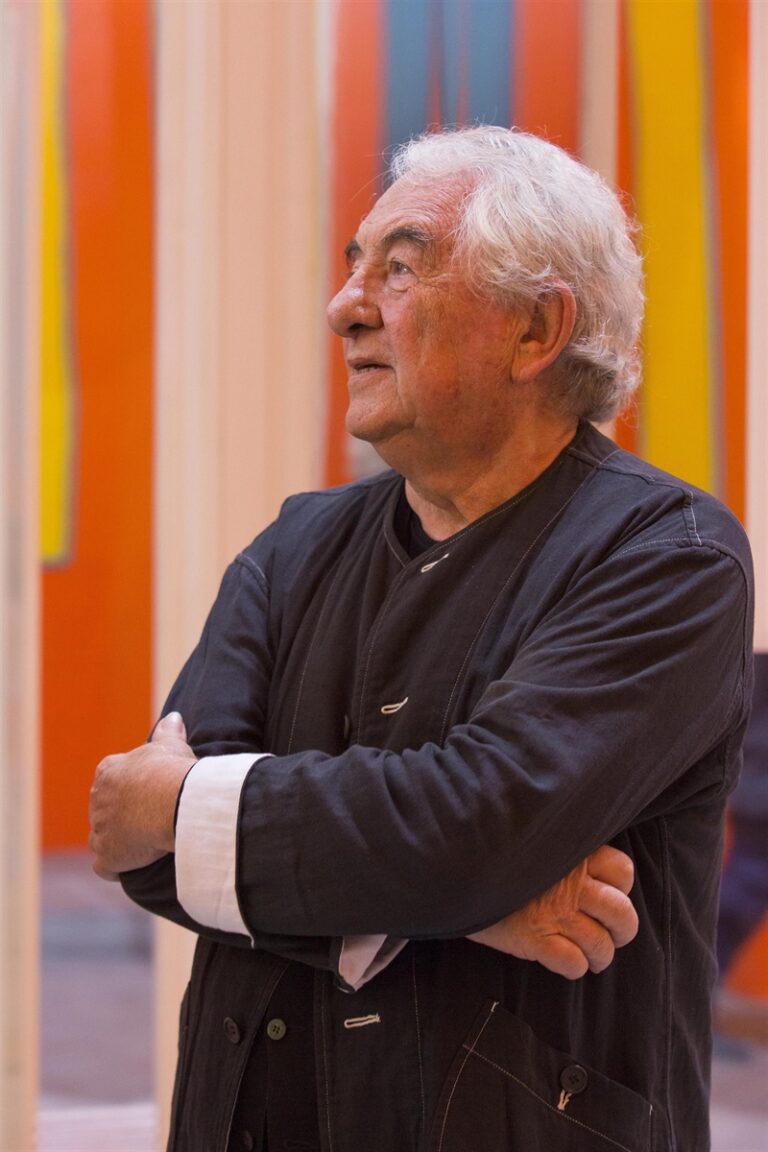 Daniel Buren Axer Désaxer Madre Napoli foto Amedeo Benestante 4 Ecco le immagini dalla preview del Madre di Napoli. Un grande site specific di Daniel Buren, il Turner Prize Marck Leckey e l'Albero della Cuccagna secondo Marco Bagnoli