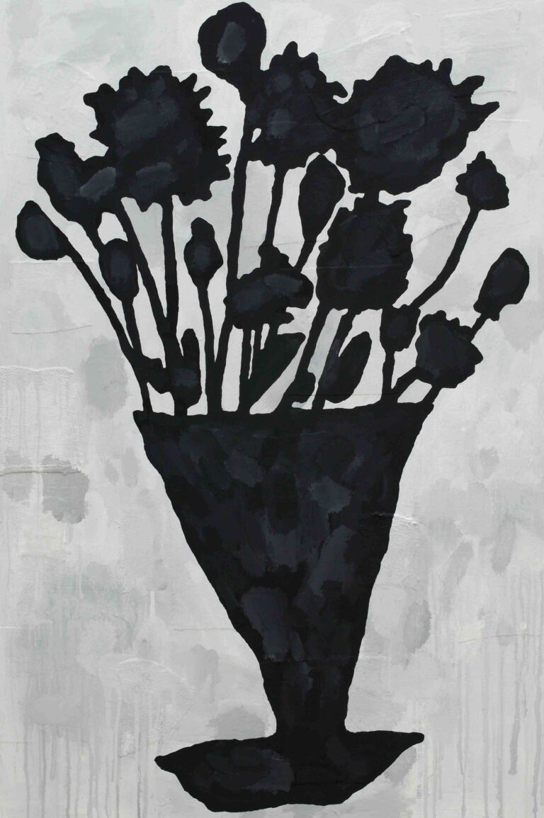 Donald Baechler, Black Flowers, 2012