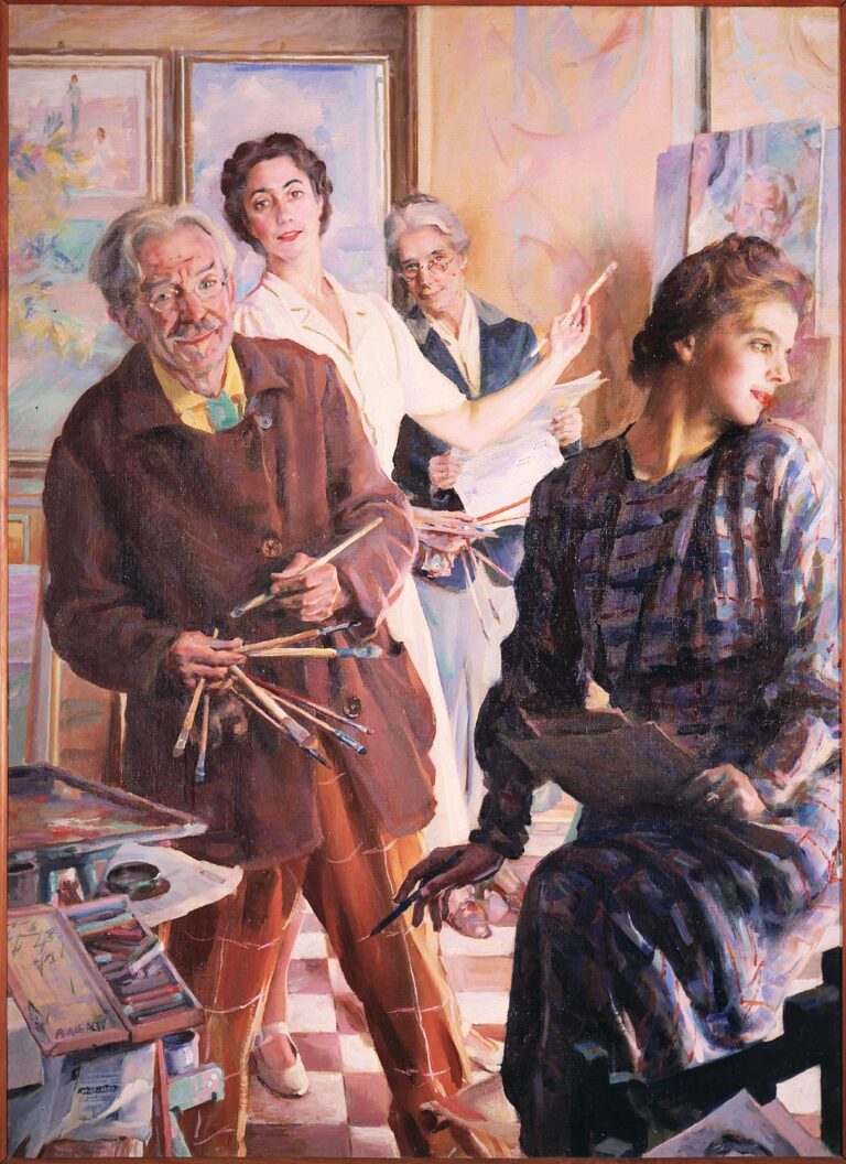 Giacomo Balla, Noi quattro allo specchio, 1945, Galleria d'Arte Moderna di Roma Capitale