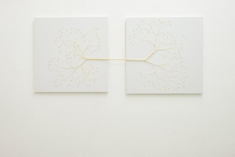 Janaina Mello Landini – Ciclotrama 28 (Medusa) – veduta della mostra presso la Galleria Macca, Cagliari 2015 – photo Stefano Oliverio