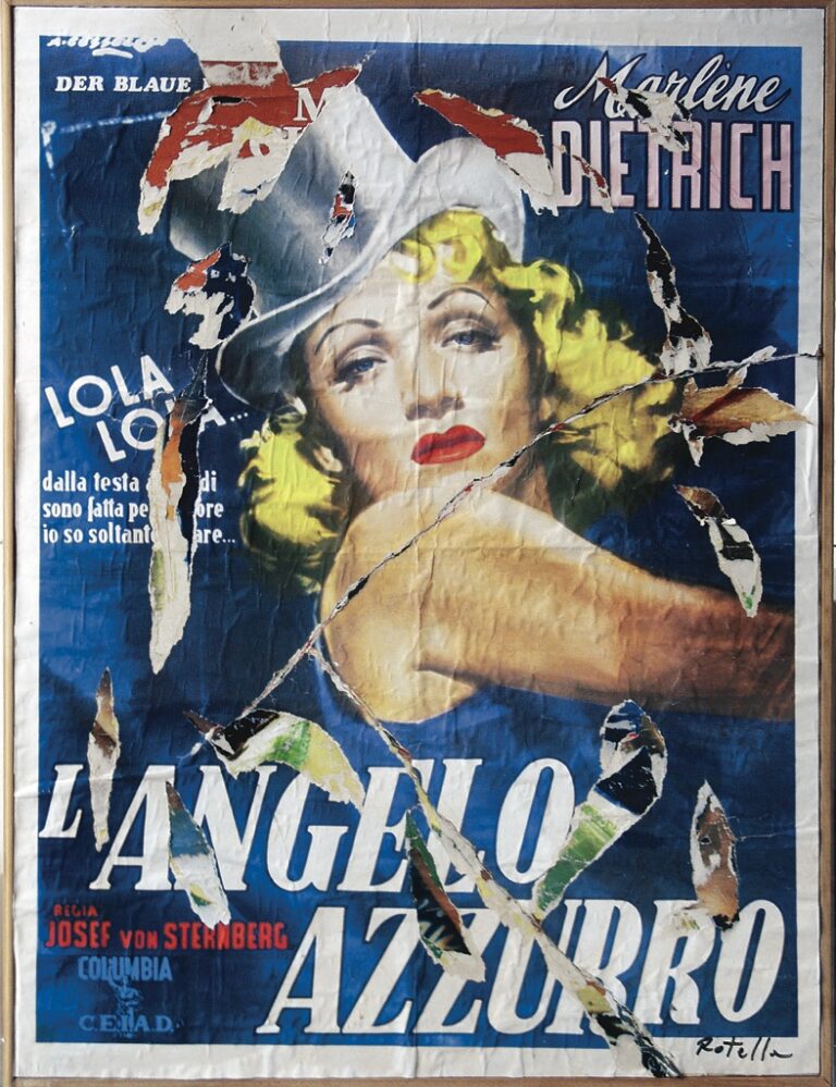 Mimmo Rotella, L'angelo azzurro, 1990