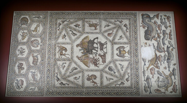 Particolare del Il Mosaico di Lod 11 Il mosaico più bello del mondo? Ecco le immagini de Il Serraglio delle Meraviglie, capolavoro romano scoperto in Israele e ora esposto alla Fondazione Cini di Venezia