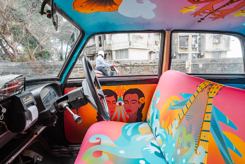 A Mumbai, designer emergenti rifanno il look ai taxi della città con caleidoscopici pattern. Per dare visibilità al loro lavoro e raccontare la città in maniera creativa