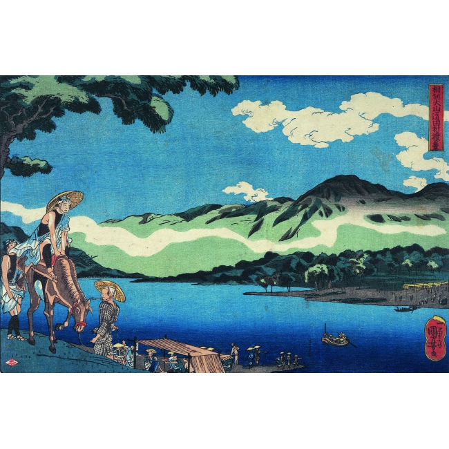 Utagawa Kuniyoshi, L’imbarcazione a Tamura sulla strada d’Oyama nella provincia di Sagami, verso 1842 - Courtesy of Gallery Benyia