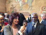 Vicesindaco di Carrara Fiorella Fambrini e Ex Segretario Generale Kofi Annan Happy (Re)birthday ONU. Inaugurato a Ginevra il Terzo Paradiso di Pistoletto donato dall'Italia per i 70 anni delle Nazioni Unite: ecco immagini e video