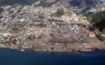 Aerial view of Constitución after 2010 Earthquake & Tsunami (destruction)