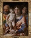 Andrea Mantegna, Sacra Famiglia con una santa, tempera su tela, cm 76x55,5