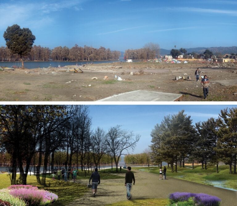 Elemental, Mitigation Park Project - Constitución River’s edge right after 2010 Earthquake & Tsunami
