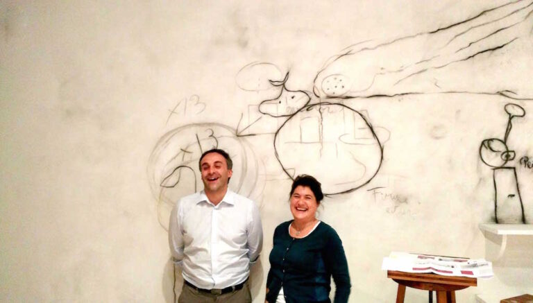 Elvira Camara & Marco Minuz, curatori della mostra Joan Miró - Soli di notte - Villa Manin, Codroipo 2015