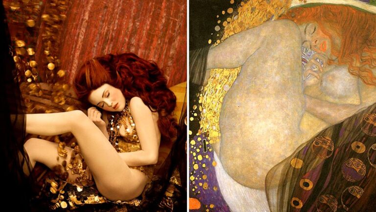 Inge Prader interpreta Klimt per Life Ball 5 I dipinti di Klimt come tableau vivant per Inge Prader. Da Life Ball, storico evento di beneficenza viennese, a una serie fotografica mozzafiato