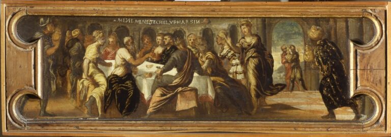 Jacopo Tintoretto Banchetto di Baltassar olio su tavola cm 265x79 Ladri al Museo di Castelvecchio a Verona, rubati ieri notte 17 preziosi dipinti. Ecco l'elenco completo e tutte le immagini: da Mantegna a Pisanello, a Tintoretto