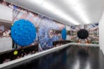 Luca Pozzi – Detectors – veduta della mostra presso Federico Luger Gallery, Milano 2015 – photo Cosimo Filippini – background image credit CERN (LHC, Atlas Detector) and Michael Hoch (CMS Experiment)