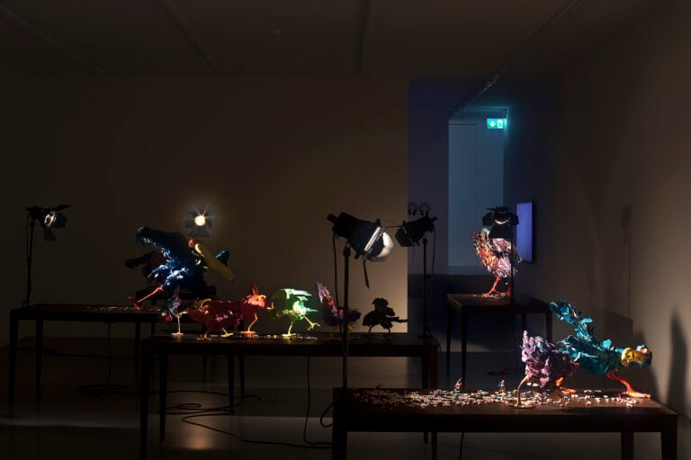 Nathalie Djurberg & Hans Berg – A thief caught in the act - veduta della mostra presso la Galleria Giò Marconi, Milano 2015