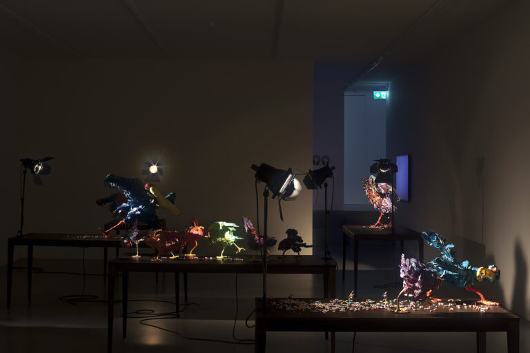 Nathalie Djurberg & Hans Berg – A thief caught in the act - veduta della mostra presso la Galleria Giò Marconi, Milano 2015