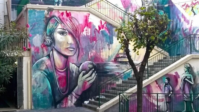 Alice Pasquini + GreenPino - Salerno, 2015 - courtesy Fondazione Alfonso Gatto