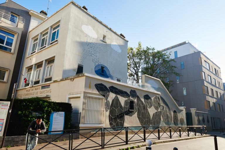 Andreco climate01 mural paris 3 web Andreco a Parigi, fra arte pubblica e responsabilità ambientale. Il clima e i destini del Pianeta