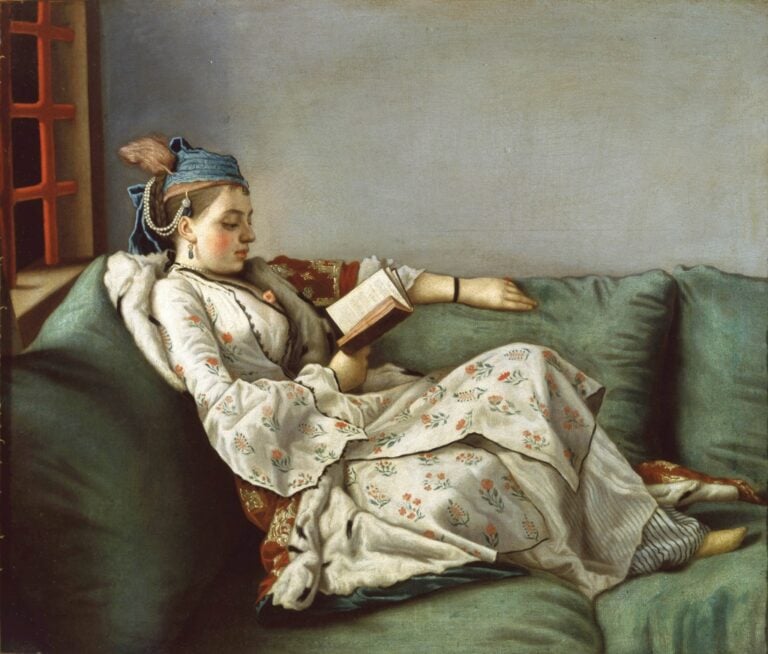 Jean-Étienne Liotard, Giovane donna che legge, 1748-52 - Galleria degli Uffizi, Firenze