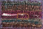 Pablo Echaurren, Voglio fare una scritta, 2012, acrilico su tela, 160 x 240 cm