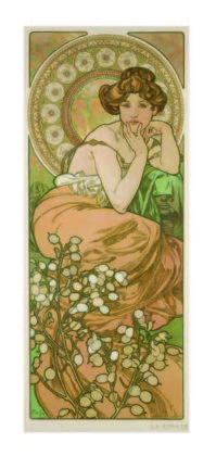Alfons Mucha, Les Pierres Précieuses (Il Topazio), 1900 - Richard Fuxa Foundation