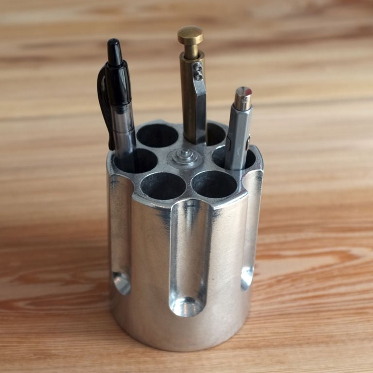 Gun Cylinder Pen Holder