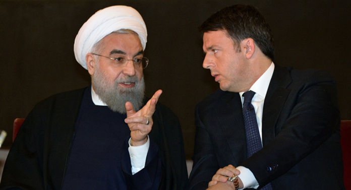 Hassan Rouhani e Matteo Renzi