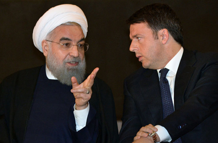 Hassan Rouhani e Matteo Renzi