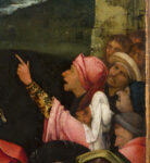 Jheronimus Bosch Trittico della Santa Liberata personaggi in alto a destra dopo il restauro Venezia celebra Hieronymus Bosch a cinquecento anni dalla morte. Prime immagini dei due capolavori delle Gallerie dell’Accademia appena restaurati