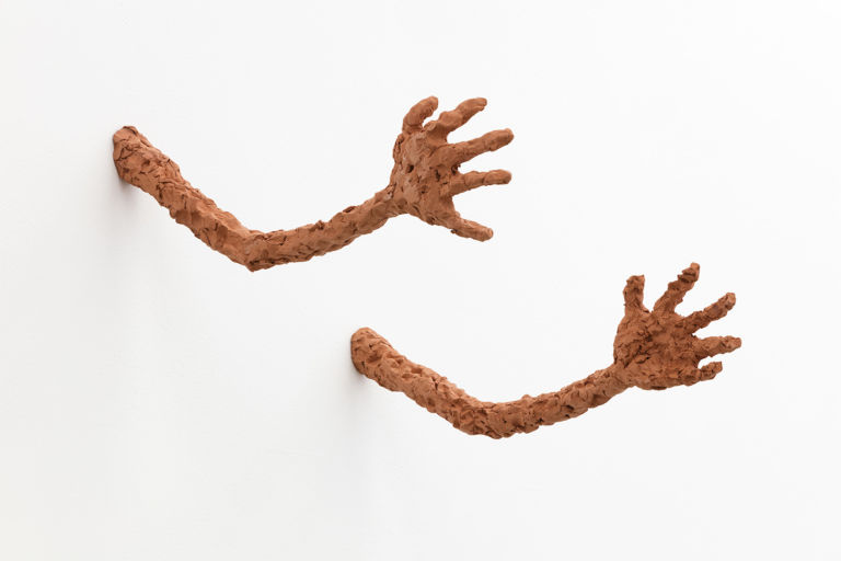 Judith Hopf, Untitled (Pair of Arms), 2015, red clay