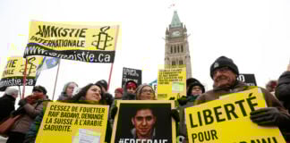 Manifestazione in sostegno di Raif Badawi