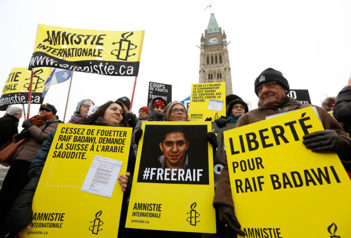 Manifestazione in sostegno di Raif Badawi