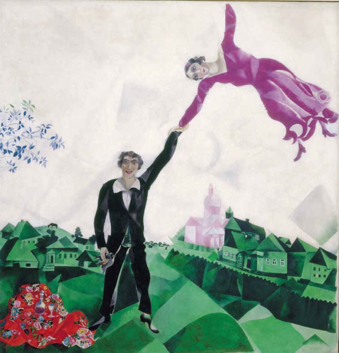 Marc Chagall, La Passeggiata, 1917-18 - Museo di Stato Russo, San Pietroburgo