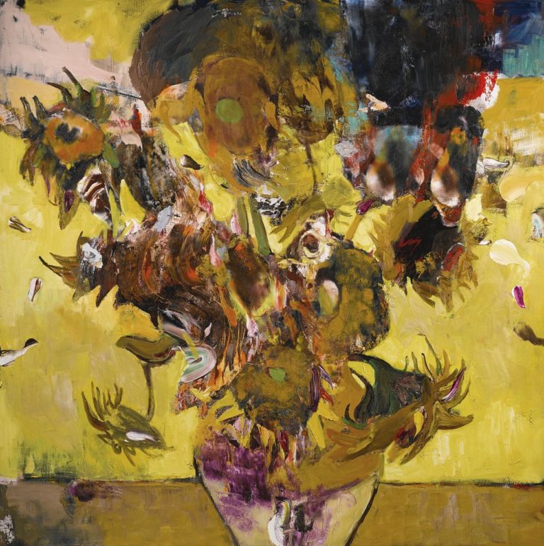 Adrian Ghenie The Sunflowers Alberto Burri da record all'asta Sotheby’s Londra. Sacco e Rosso vola oltre i 9 milioni di sterline, ma la serata conferma l'avvio cauto del mercato nel 2016