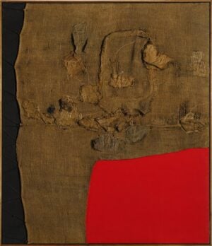 Alberto Burri da record all’asta Sotheby’s Londra. Sacco e Rosso vola oltre i 9 milioni di sterline, ma la serata conferma l’avvio cauto del mercato nel 2016