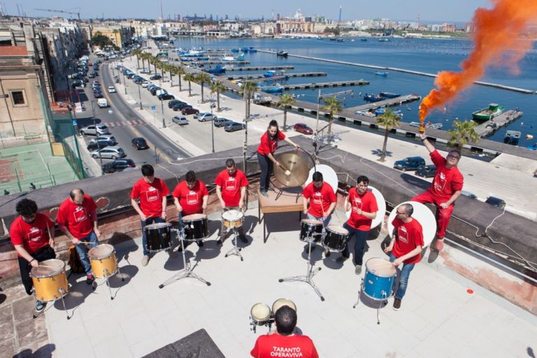 Alessandro Bulgini, Tamburi per Tamburi (Taranto Opera Viva, 2015), isola di Taranto Vecchia