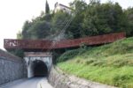 Asprostudio, ponte ciclopedonale By Pass San Gottardo, 2007 - primo intervento del Nuovo Sistema di Visita della città di Vittorio Veneto - photo Andrea Pertoldeo