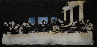 Blek Le Rat, La Cène de Leonardo, 2009 - courtesy Wunderkammern
