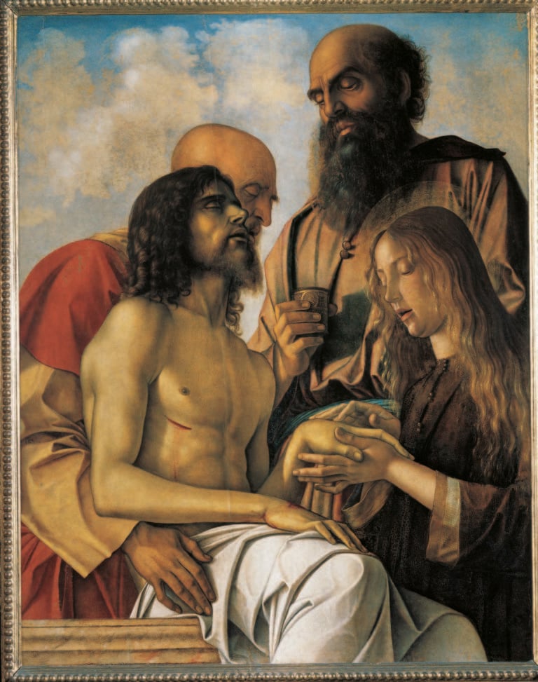 Giovanni Bellini, Compianto, 1473-76, olio su tavola. Musei Vaticani, Città del Vaticano