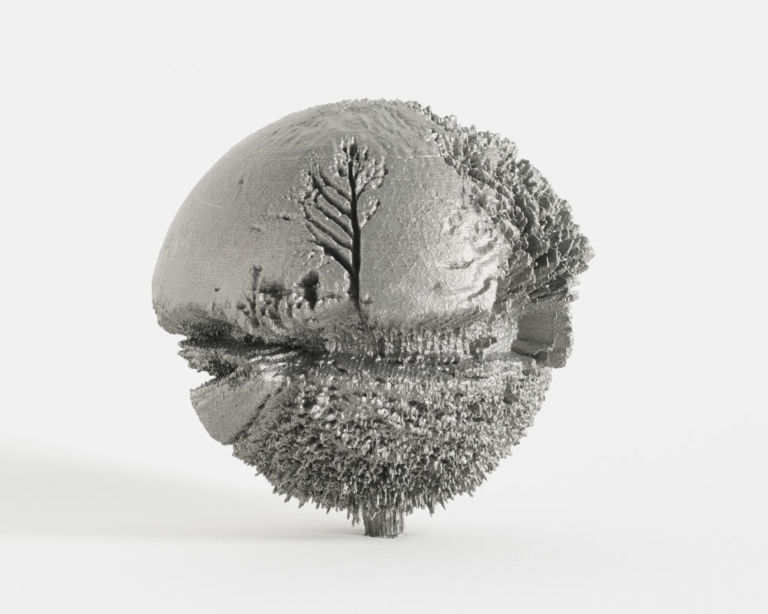 Ives Maes, 51°00’15.4”N x 5°24’01.3”E, 2014. Stampa 3D in titanio