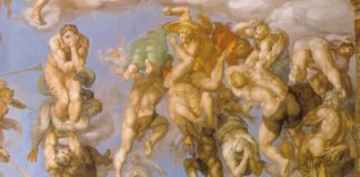Michelangelo Buonarroti, Giudizio universale (1535-41), dettaglio - Cappella Sistina, Roma