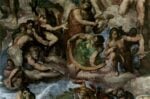 Michelangelo, dettaglio del Giudizio Universale con gli interventi di Daniele da Volterra
