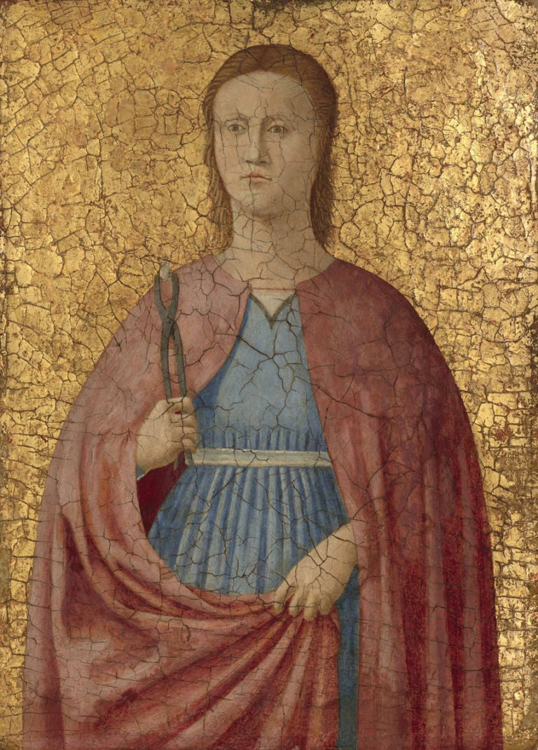 Piero della Francesca, Santa Apollonia, 1454-1469, olio tempera e oro su tavola. National Gallery of Art, Washington