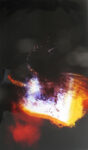 Raphael Hefti, Lycopodium, 2012. Fotogramma ottenuto bruciando spore di Lycopodium su carta fotografica a colori - Courtesy dell’artista e Galleria Bruce Haines Mayfair, Londra